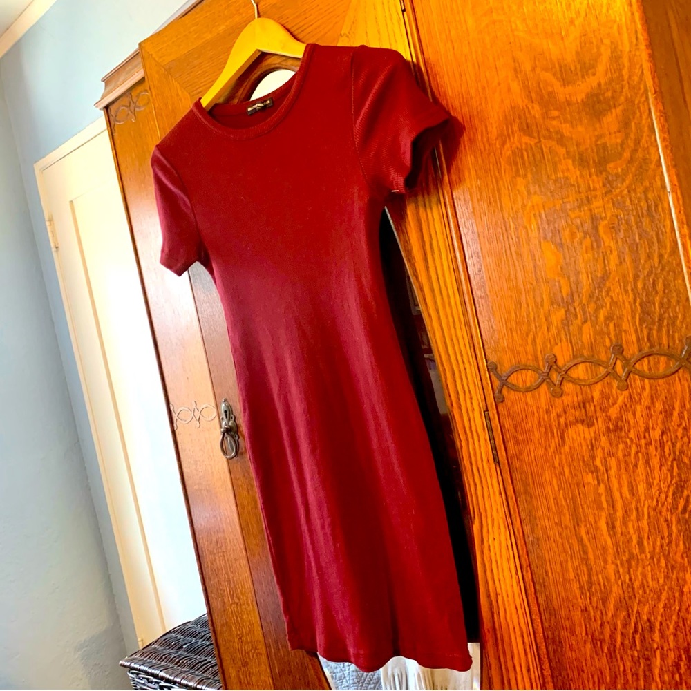 Brandi Melville 100% Cotton Burgundy dress